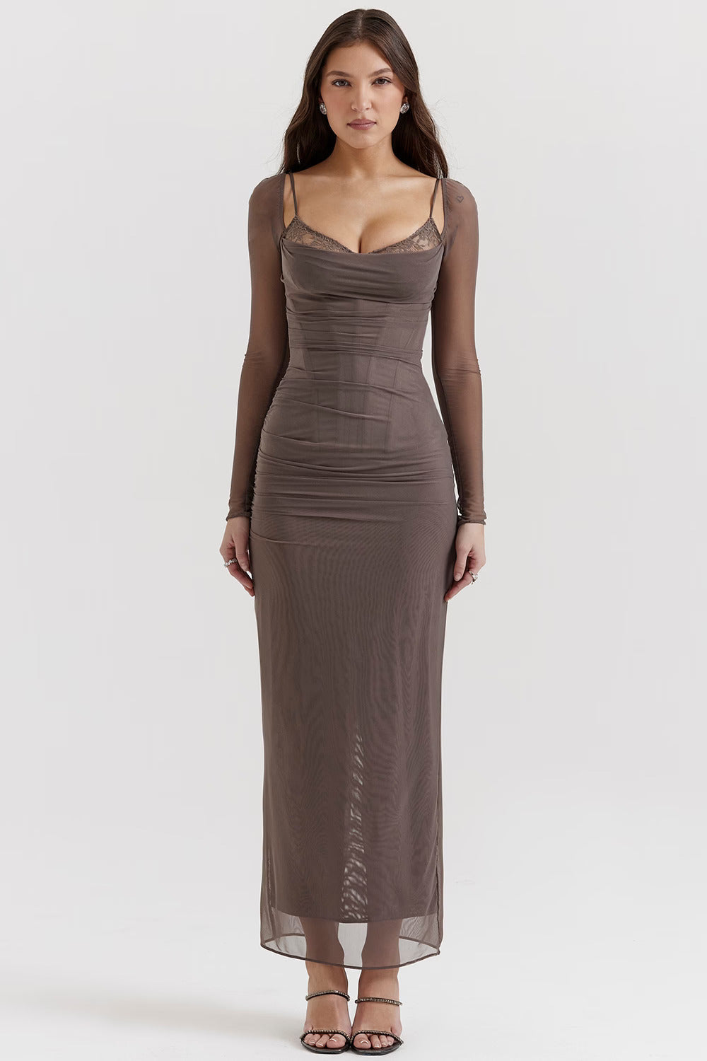 Chanelle | Smoke Maxi Dress