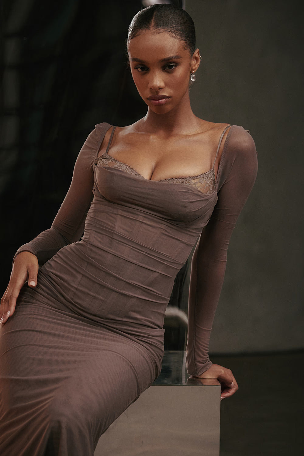 Chanelle | Smoke Maxi Dress