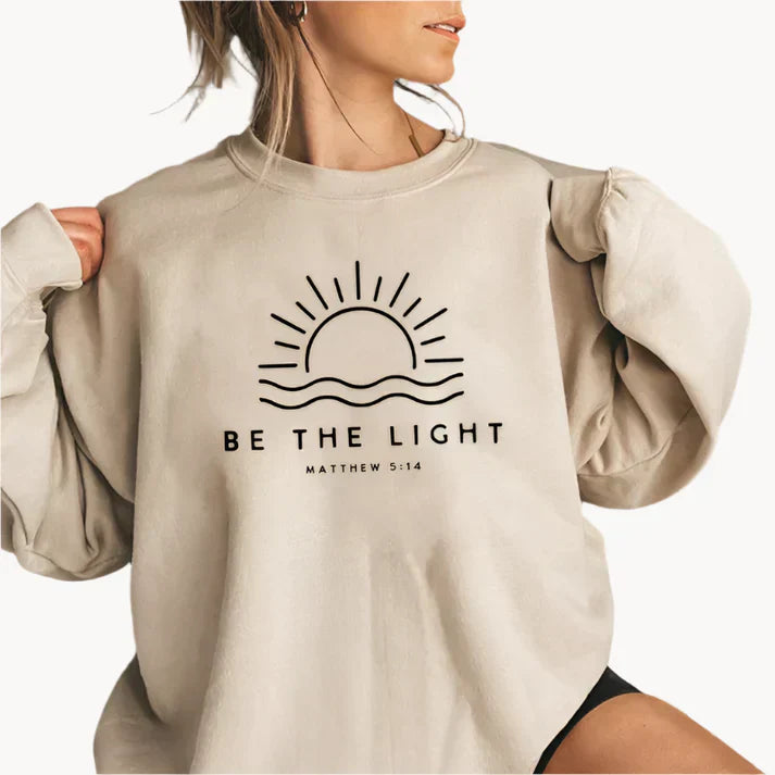 Jumper with fashionable be the light text logo on the front for women