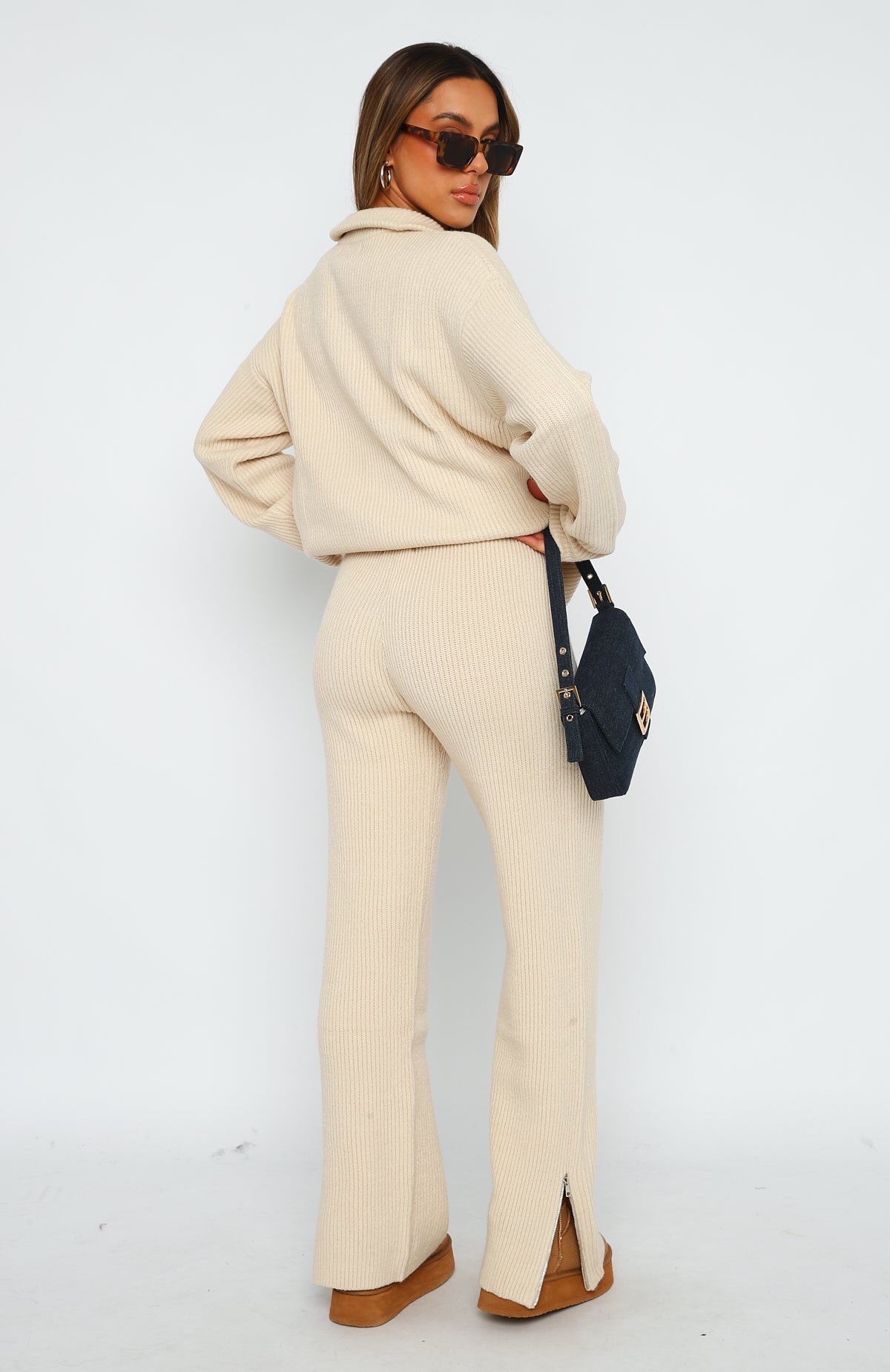 ELIA KNIT PANTS - BEIGE