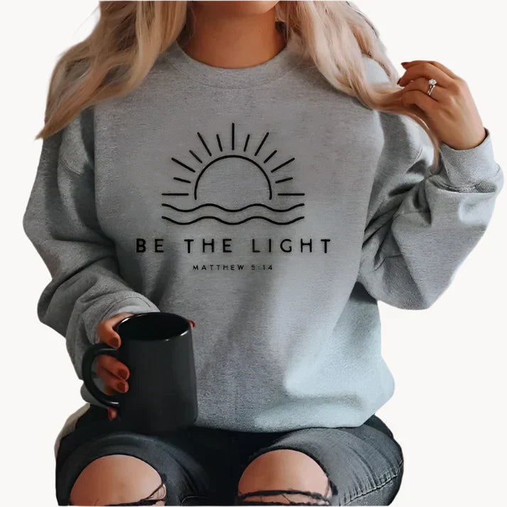 Jumper with fashionable be the light text logo on the front for women