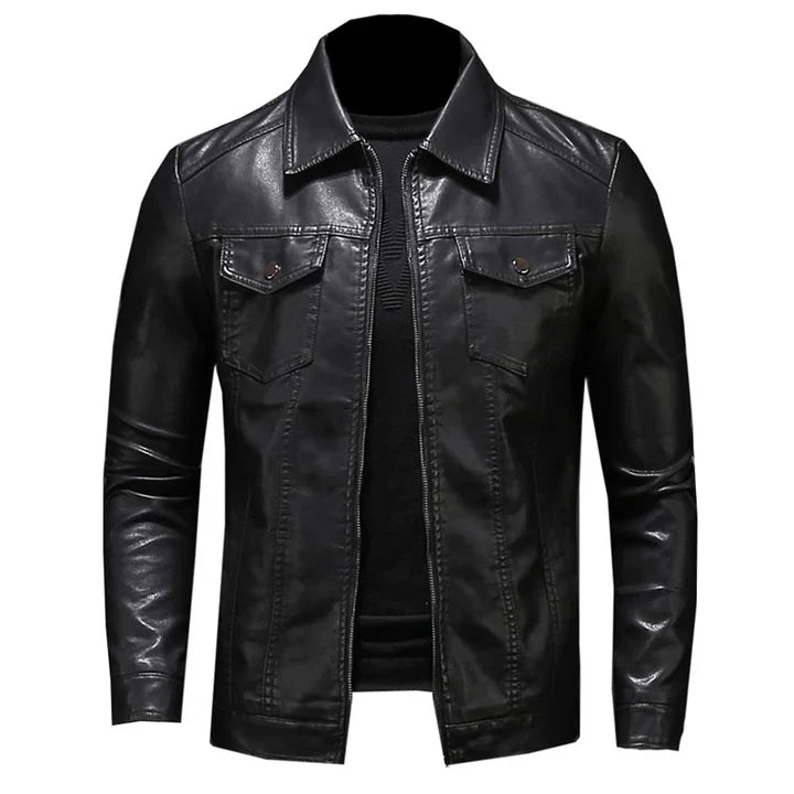 Stylish men's leather jacket