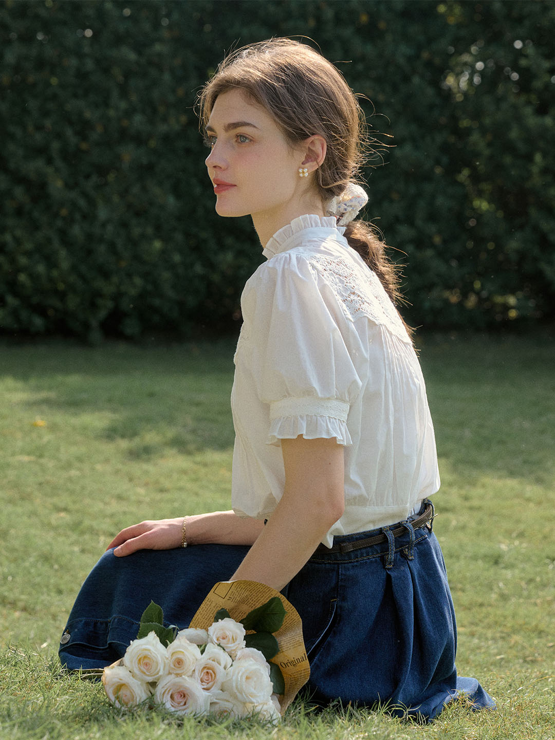 Ana | Lace Puff Sleeve Blouse