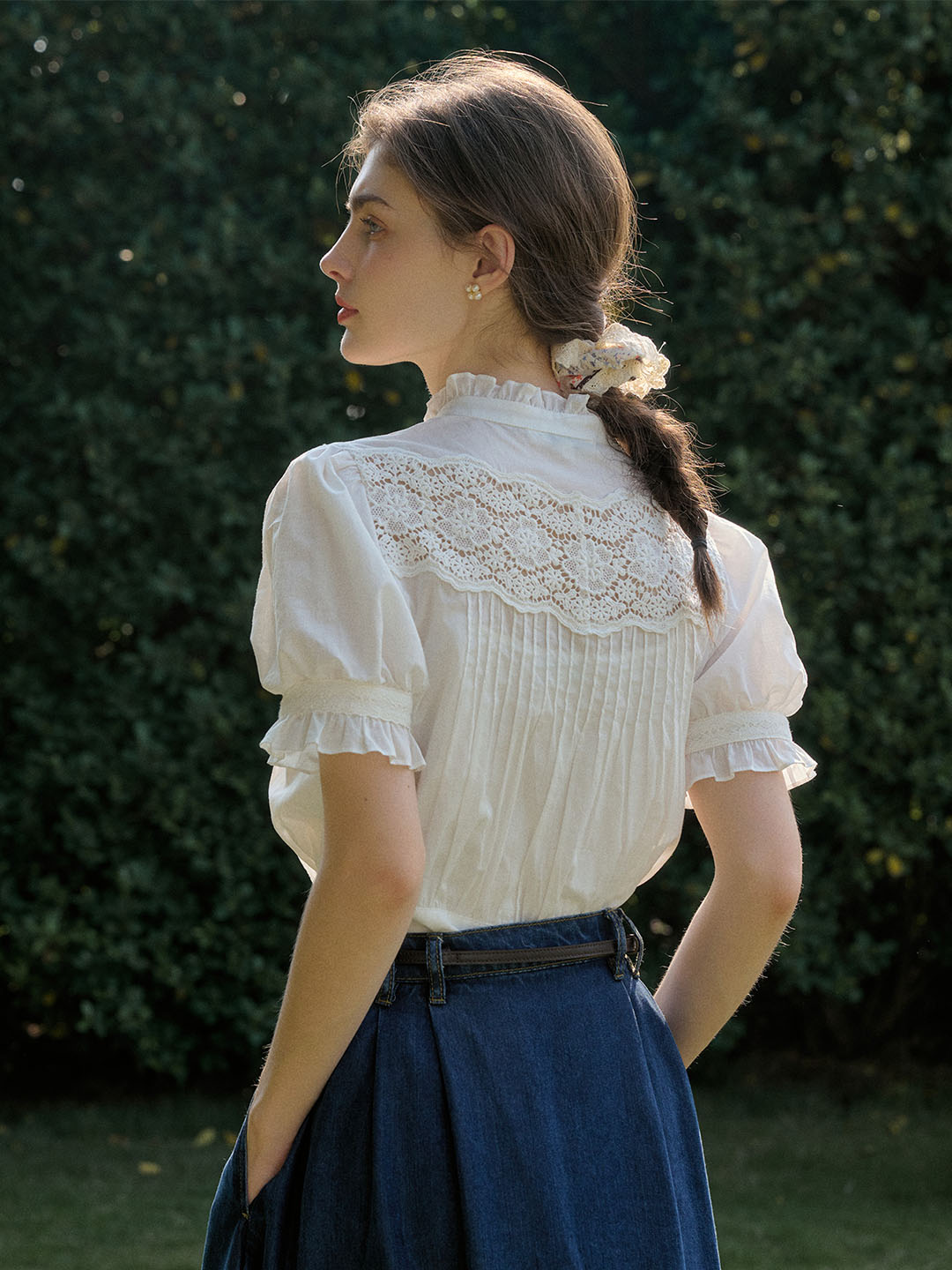 Ana | Lace Puff Sleeve Blouse