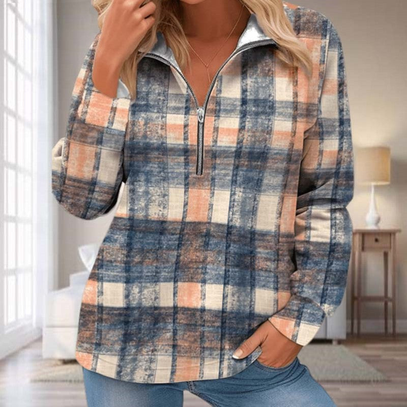 Vintage Plaid Sweatshirt