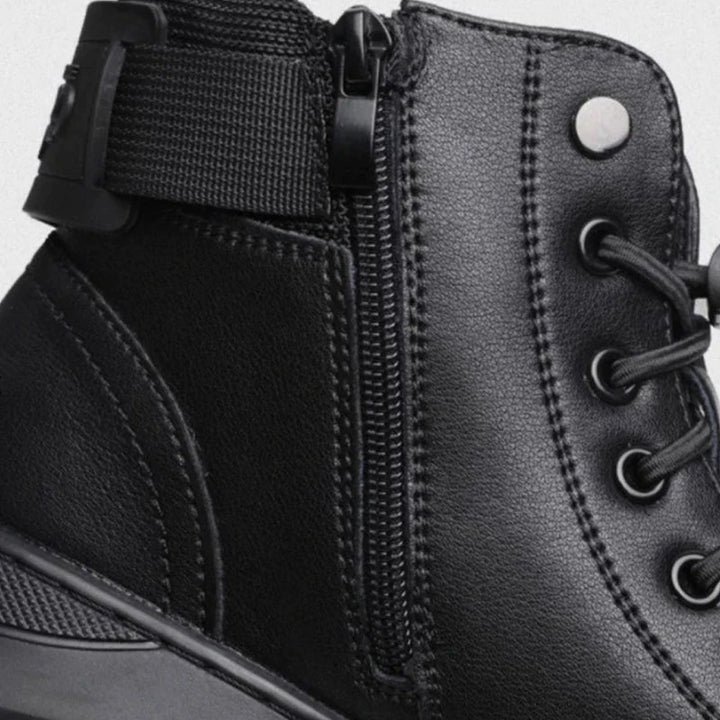 Javon | Black Leather Boots