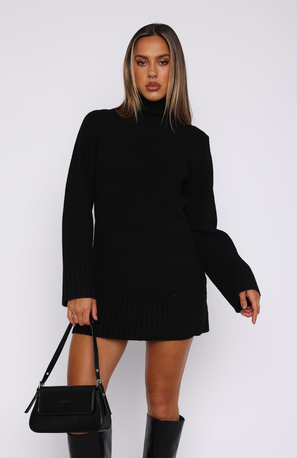 CLEA KNIT DRESS - BLACK