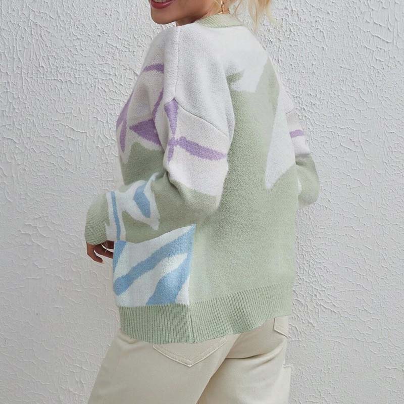 Casual Colour Block Sweater