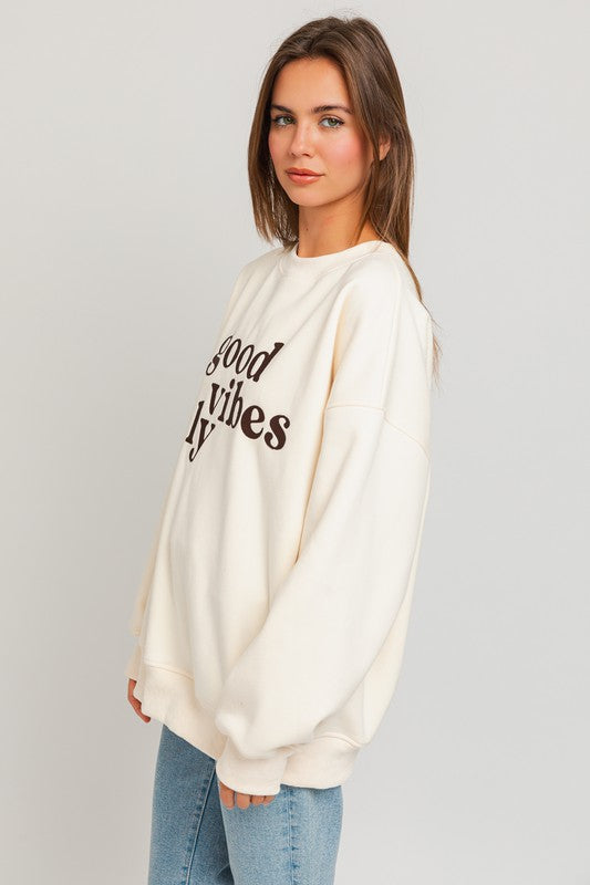 GOOD VIBES ONLY OVERSIZED SWEATSHIRT