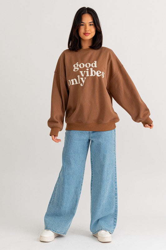 GOOD VIBES ONLY OVERSIZED SWEATSHIRT