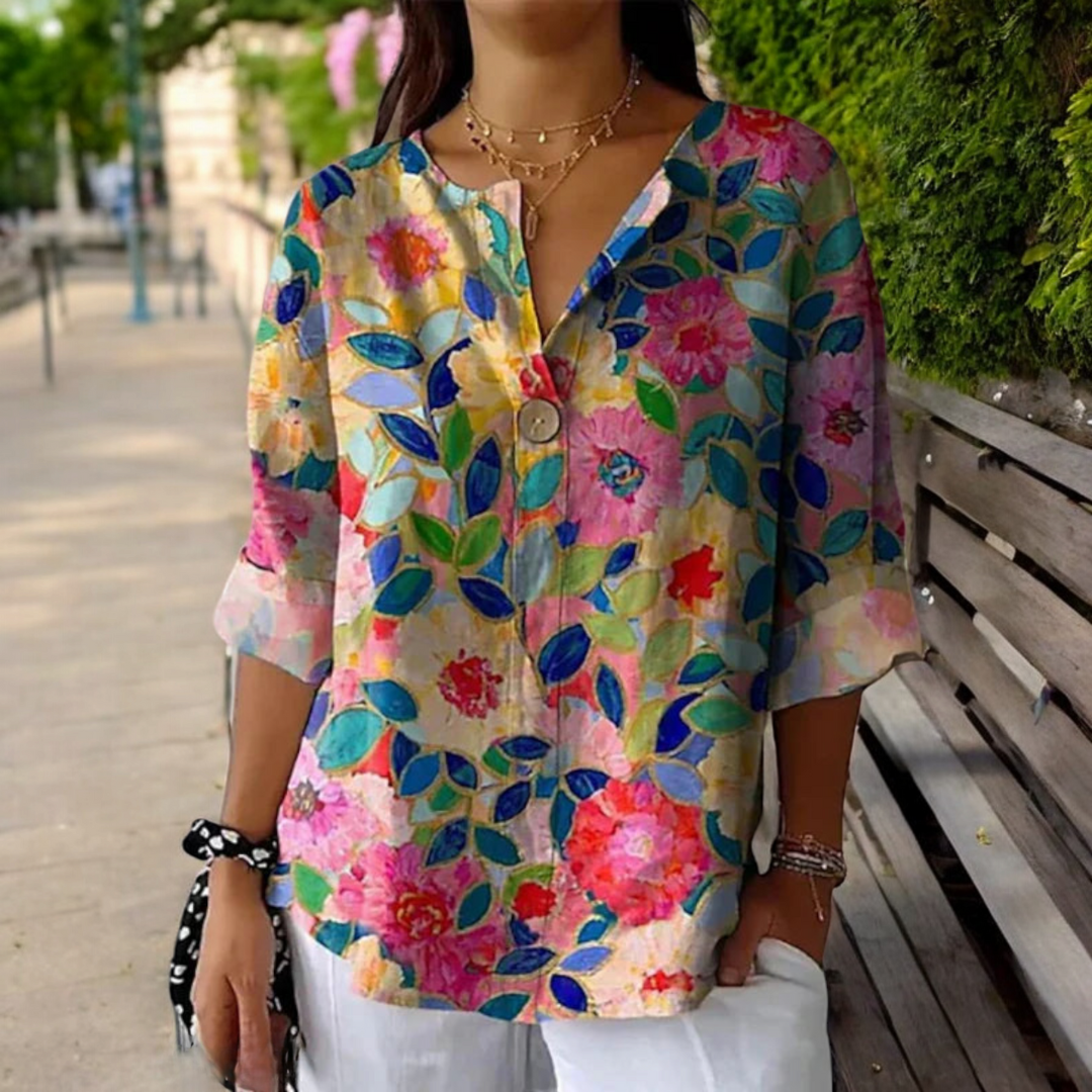 Lara - Blouse with Floral Print