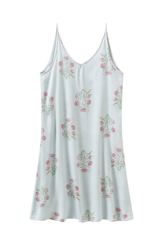 Printed Cross-Back Cami Dress