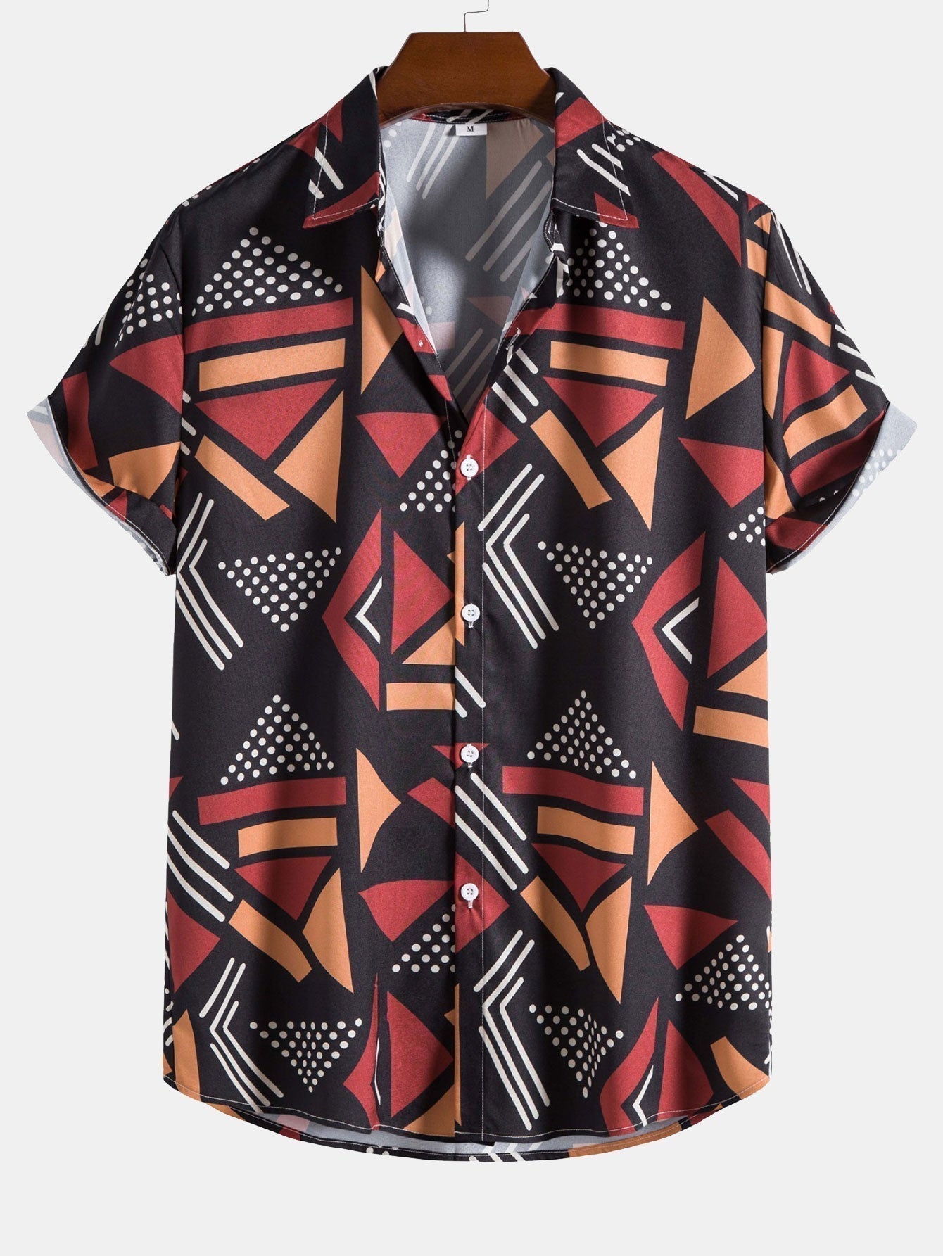 Shirt and Swim Shorts with Geometric Print