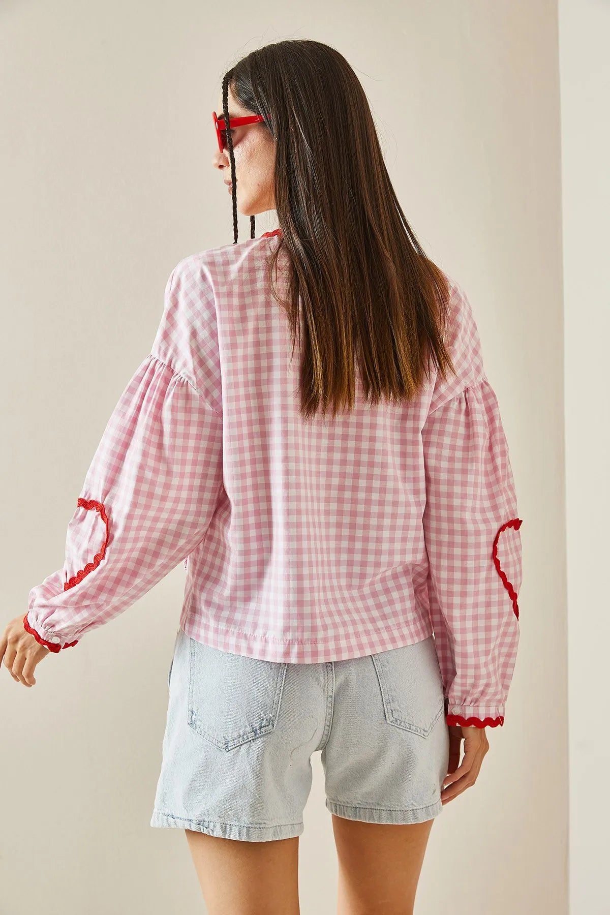 Hearts Long Sleeves Blouse