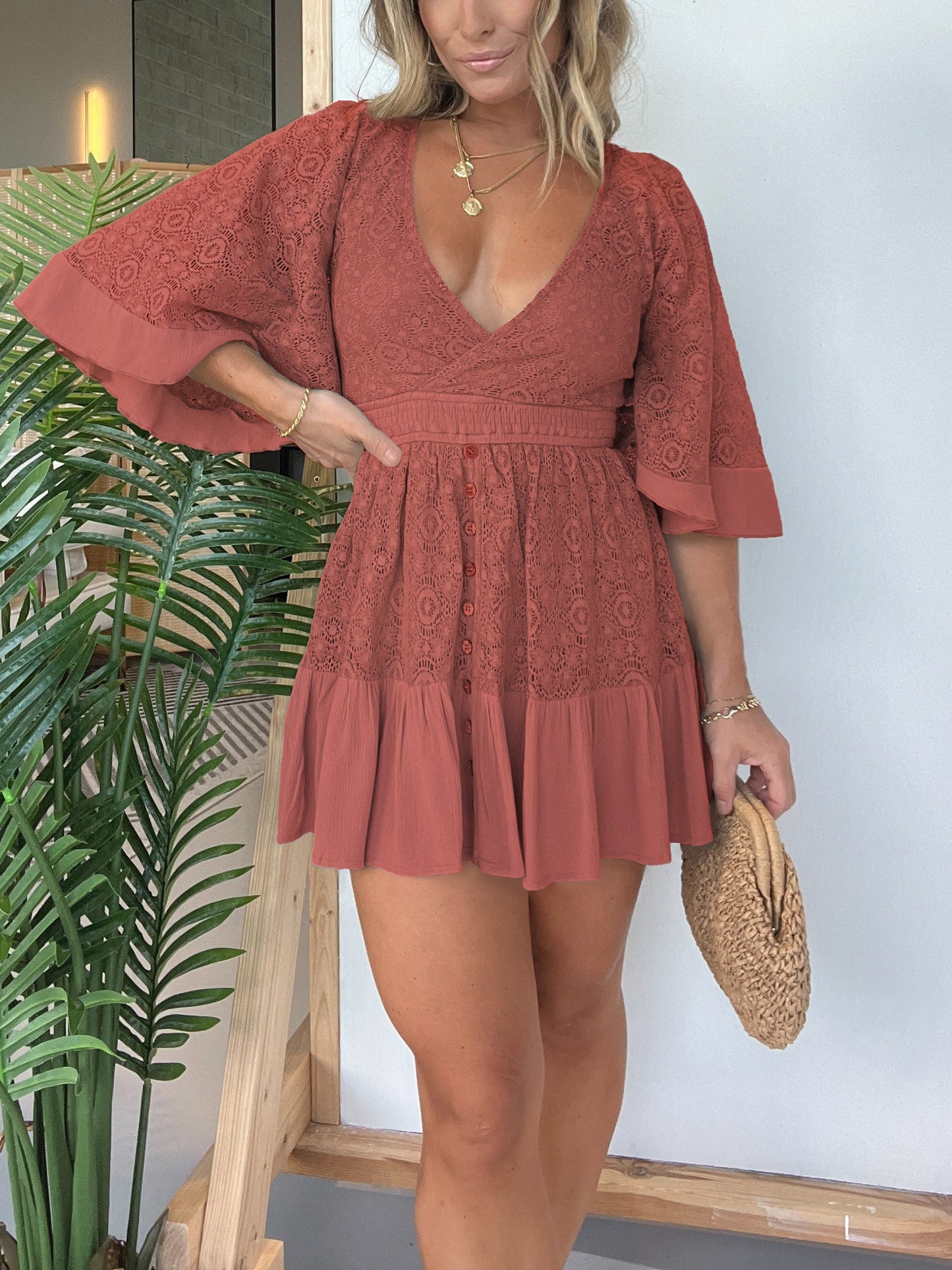 Enchanted Lace Romper Dress