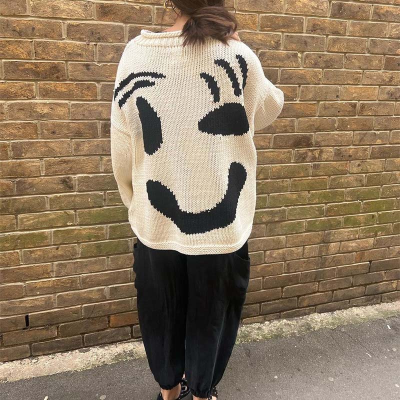 Smiley Casual Knit Sweater