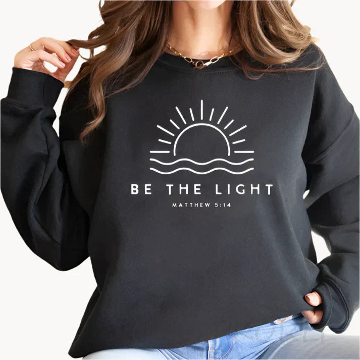 Jumper with fashionable be the light text logo on the front for women