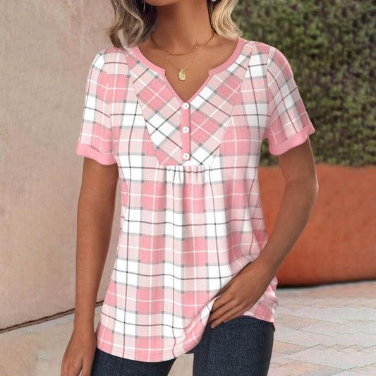 Casual Plaid Blouse