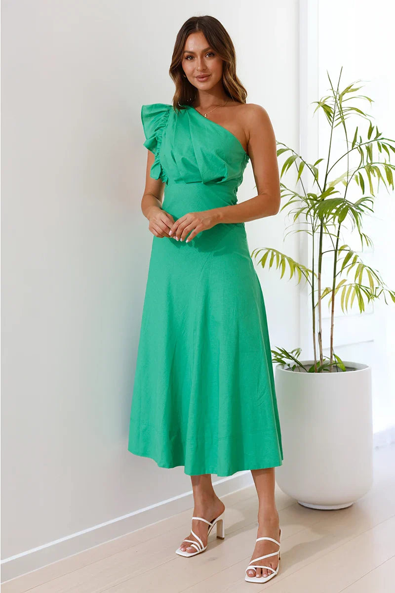 Stassie Midi Dress - Green