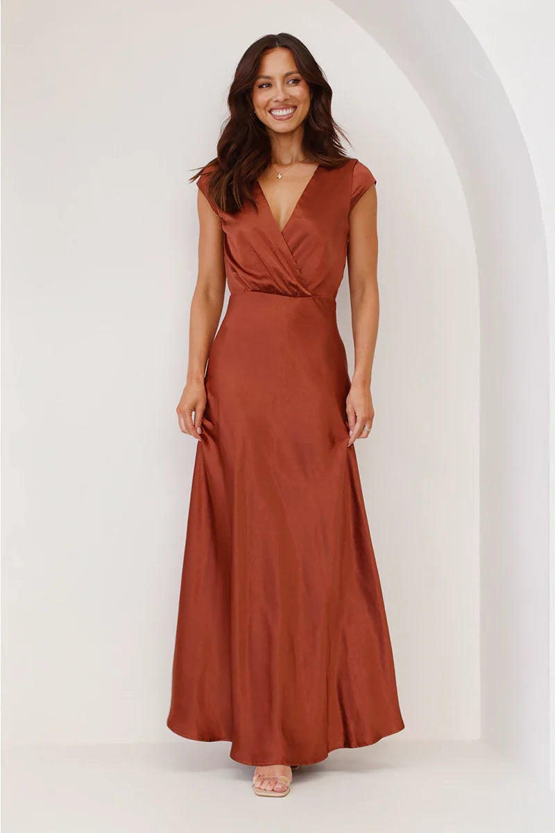 Selma Maxi Dress - Rust