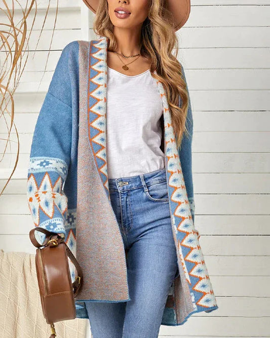 Casual loose jacket with print