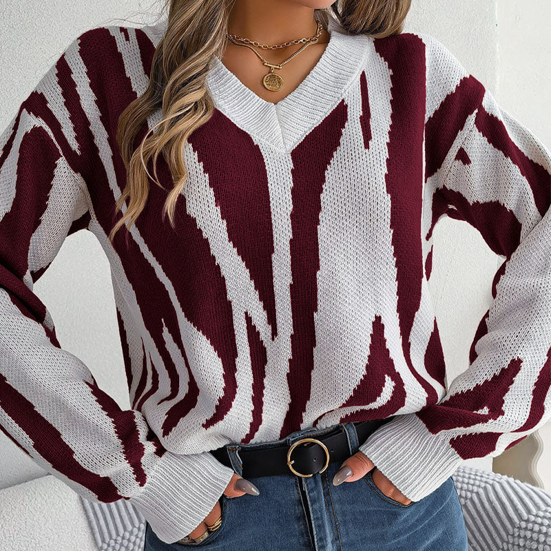 Color Block Knit Sweater