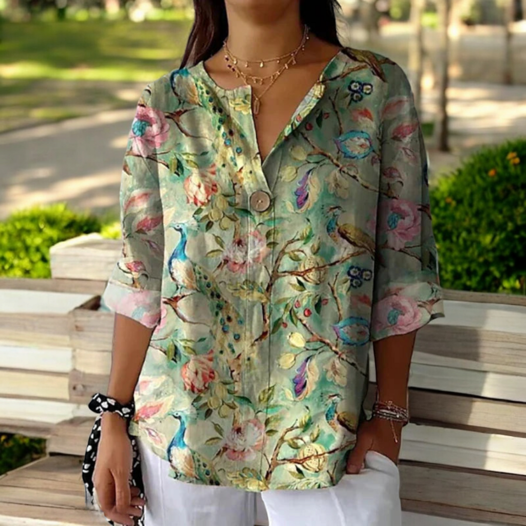 Lara - Blouse with Floral Print