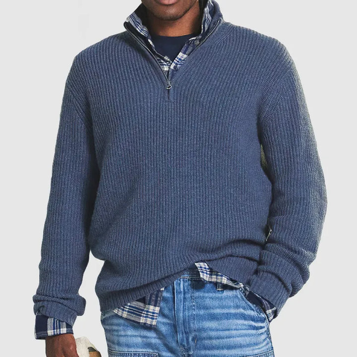 Sophisticated - zip-up sweater in a cashmere blend