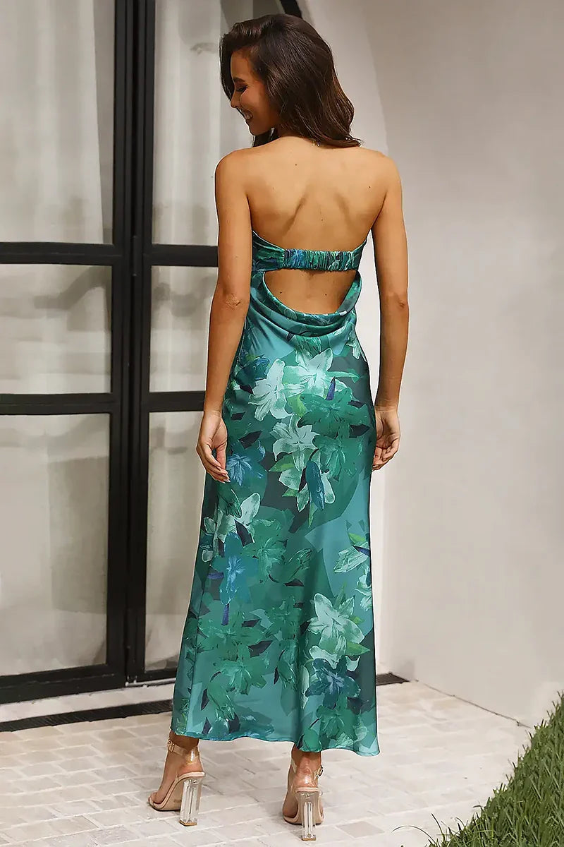 Miya Maxi Dress - Green Print