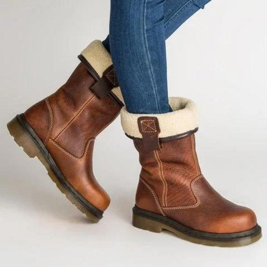 Uma - foldable leather women's boots