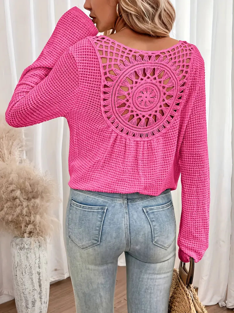 Mia Knitted Mandala Back Top