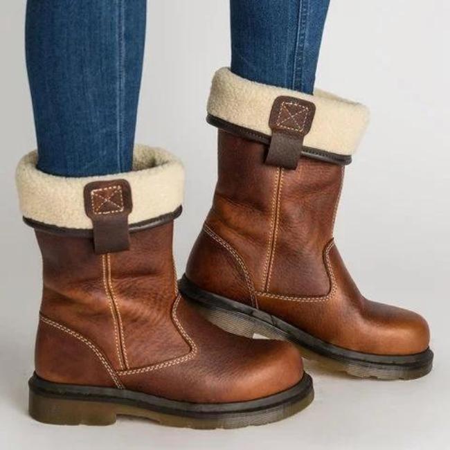 Uma - foldable leather women's boots