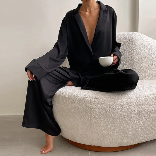 Effen - Silky Elegance Oversized Pajama Set