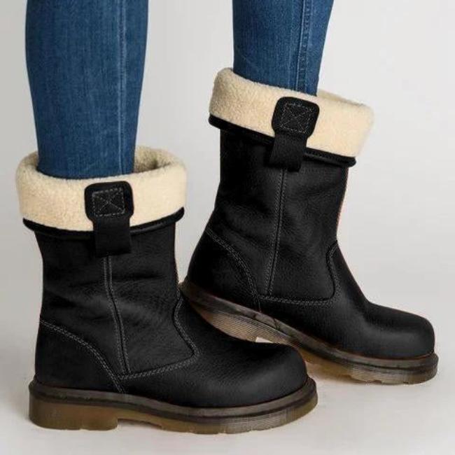 Uma - foldable leather women's boots