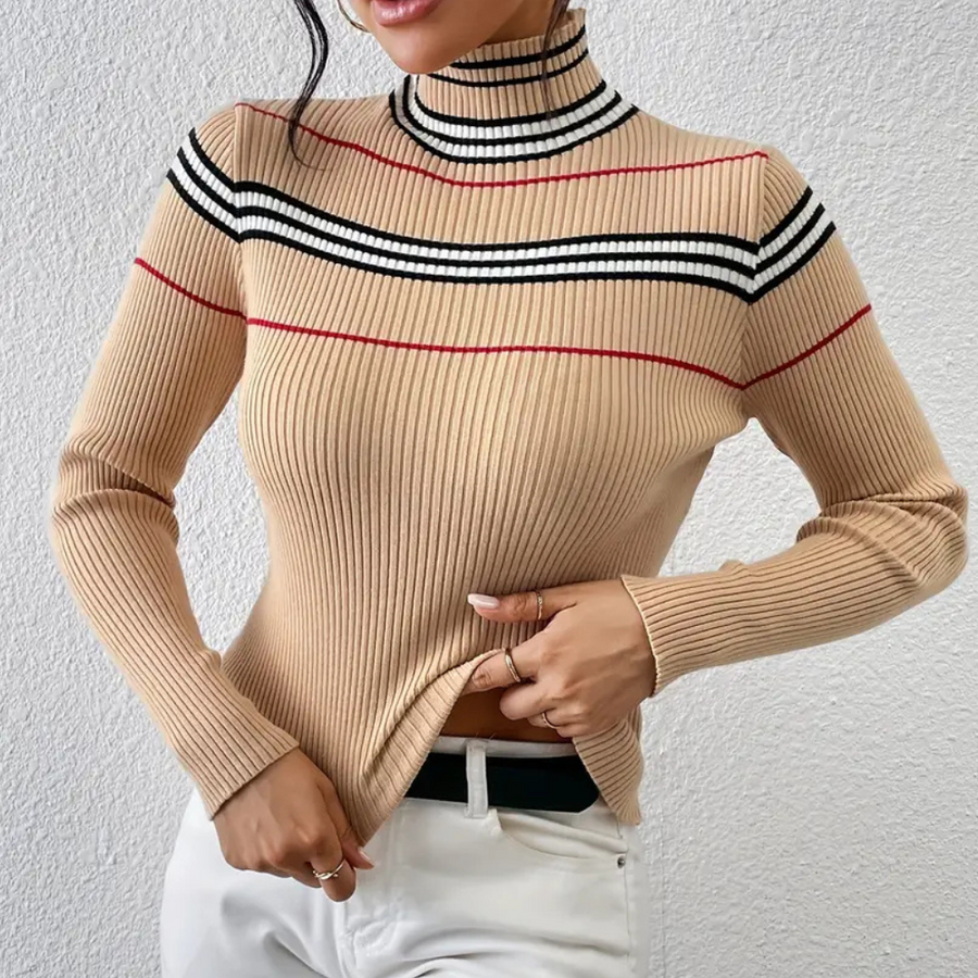 Ethel - ribbed turtleneck jumper for women