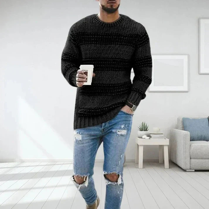 Soft - knitted jumper for stylish men in any season