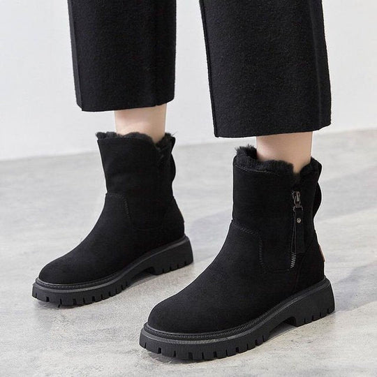 Boots - women's boots warm and soft with zip closure