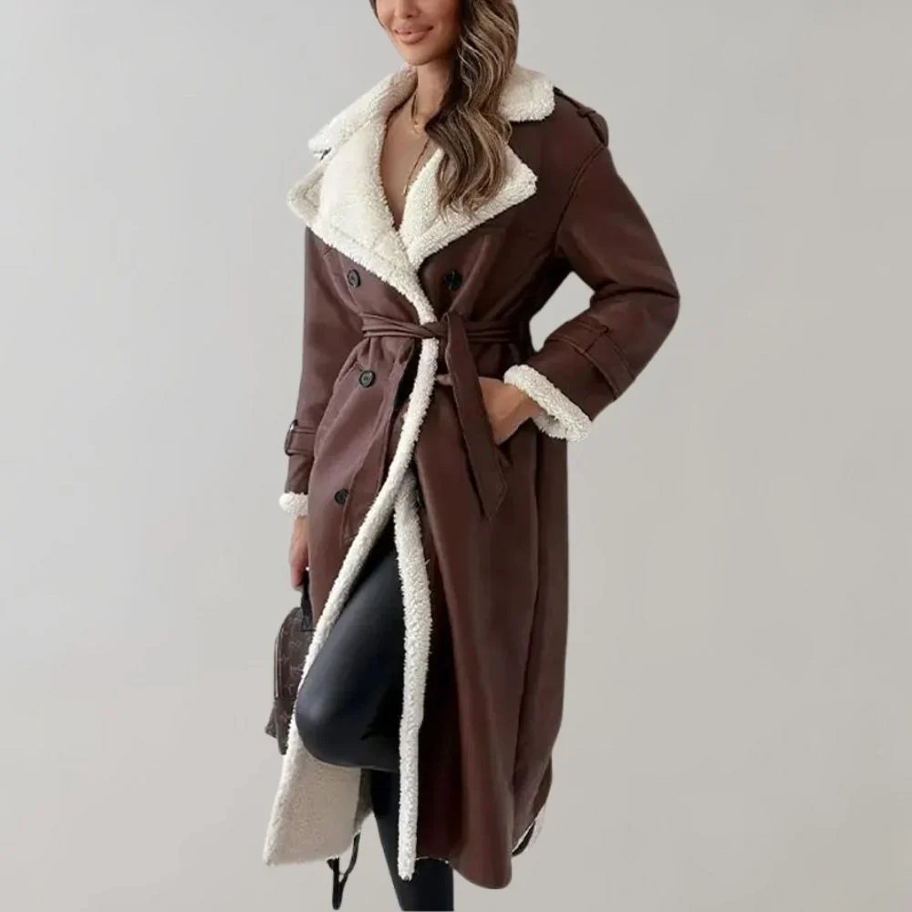 Winter coat - from soft leather