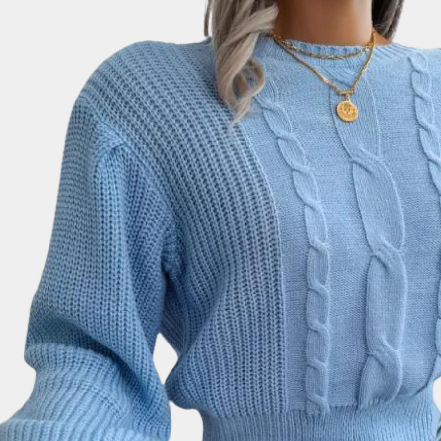 Knitted women's patterned jumper