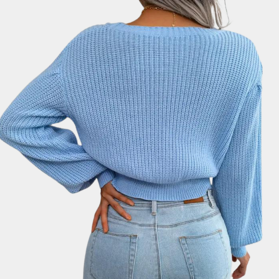 Knitted women's patterned jumper