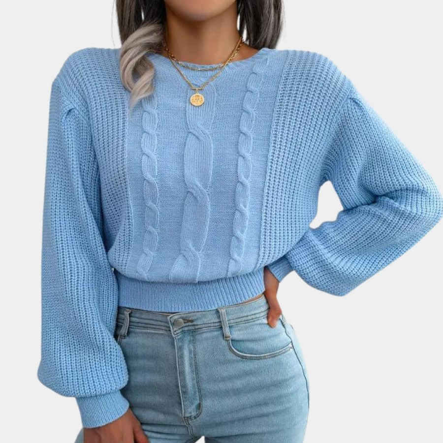 Knitted women's patterned jumper