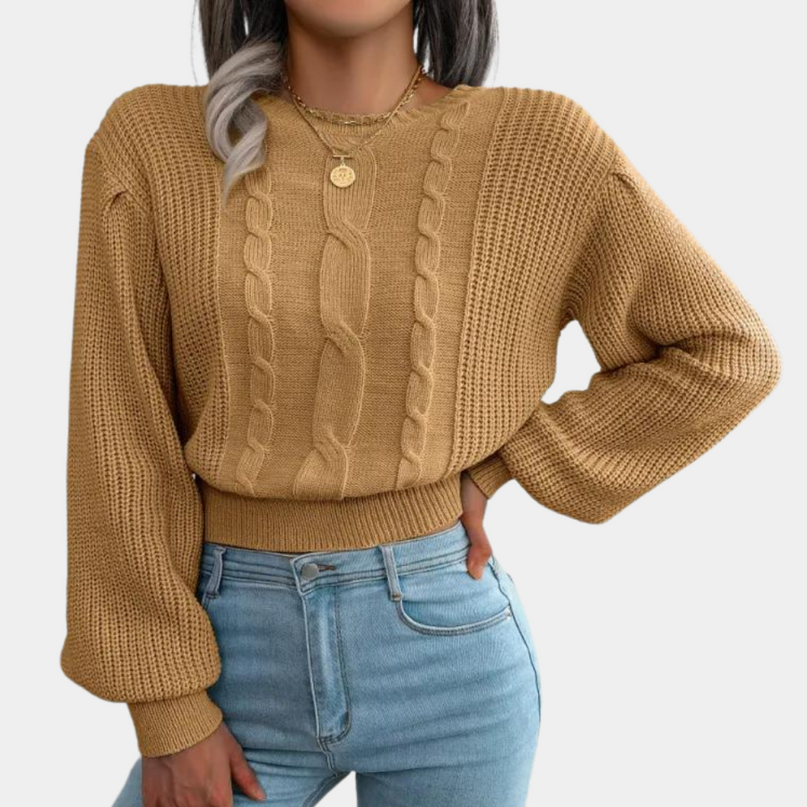 Knitted women's patterned jumper