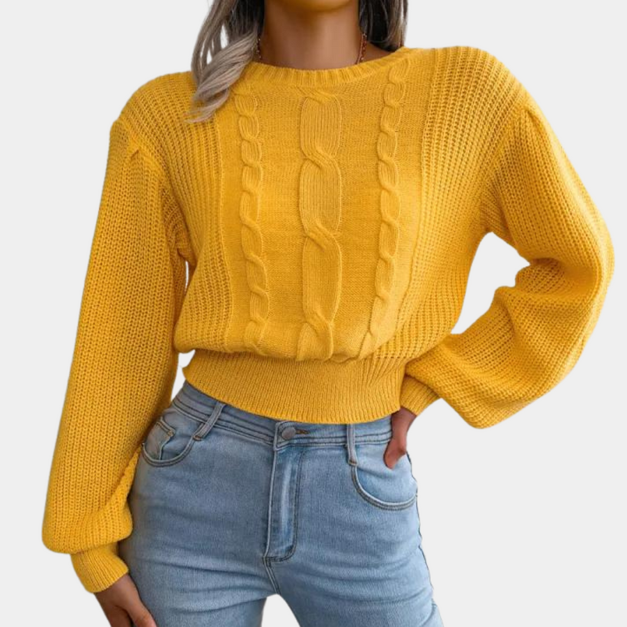 Knitted women's patterned jumper