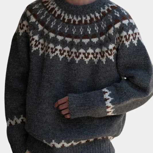 Warm knitted jumper for men