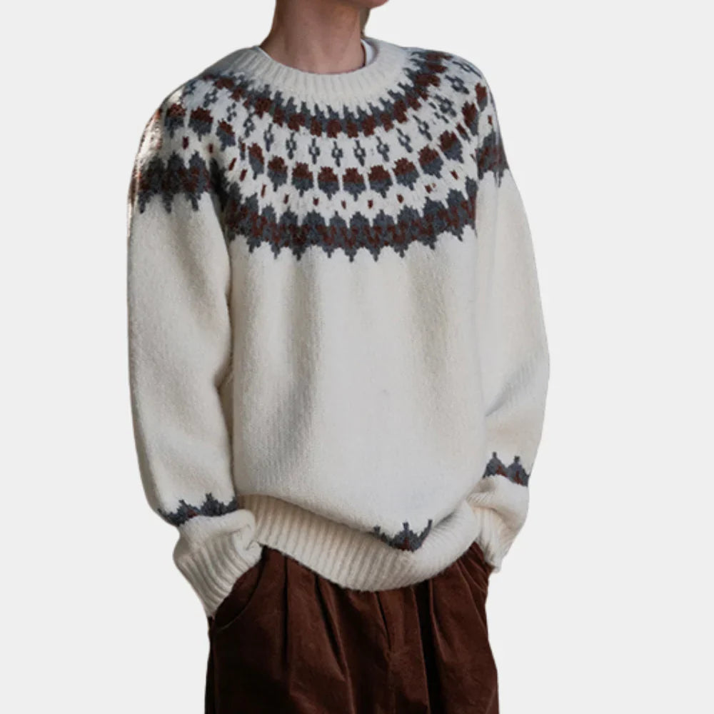 Warm knitted jumper for men