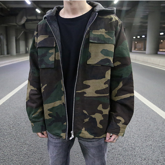 Ethane - trendy camouflage hoodie for men
