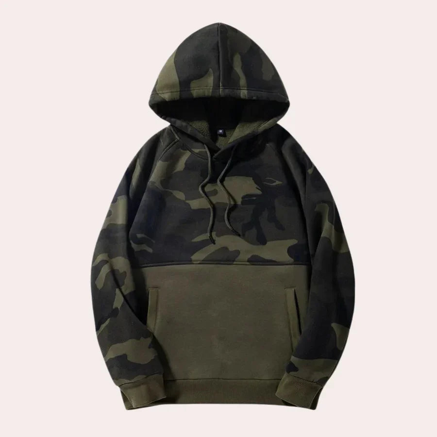 Costas - camouflage hoodie for men with side pockets