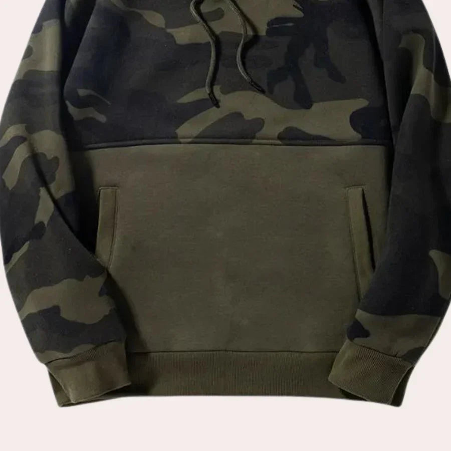 Costas - camouflage hoodie for men with side pockets