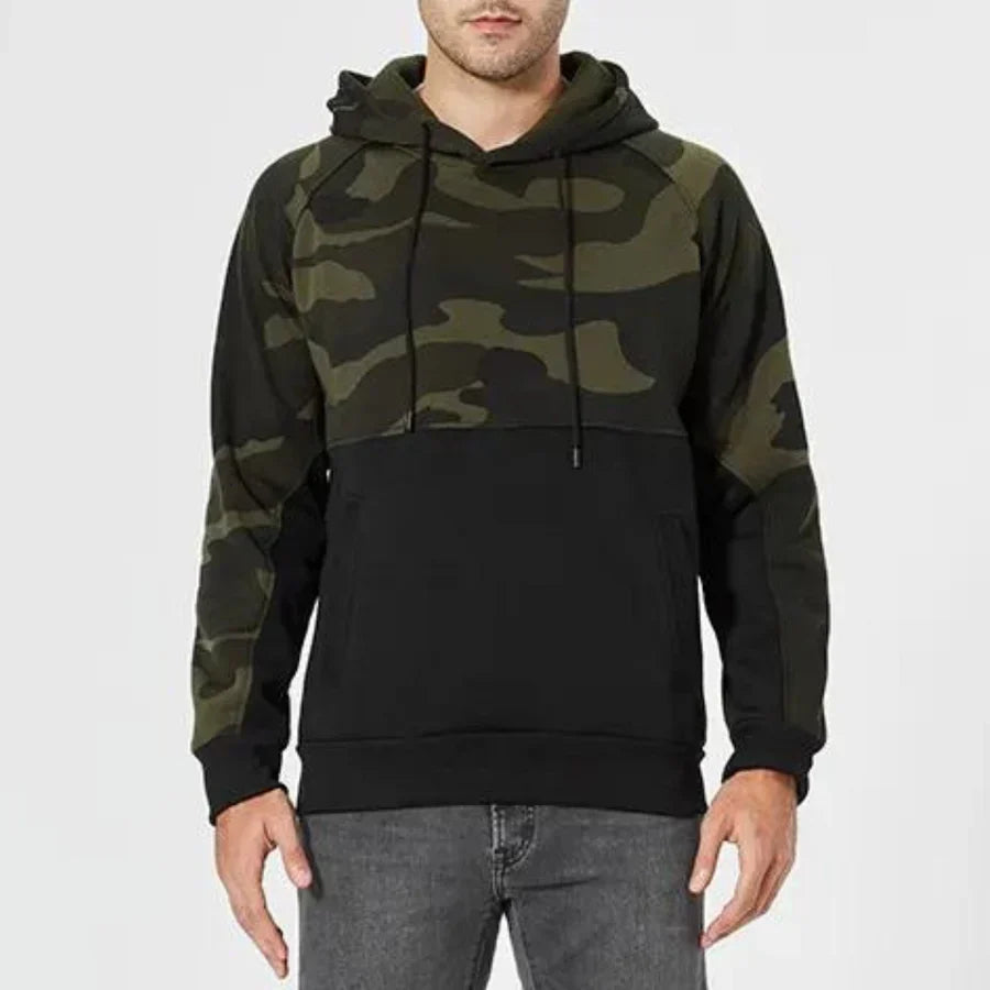 Costas - camouflage hoodie for men with side pockets