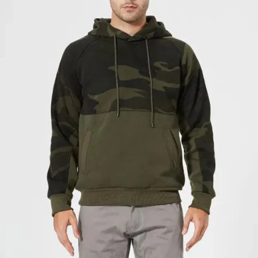 Costas - camouflage hoodie for men with side pockets